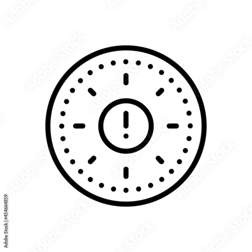 Black line icon for delay