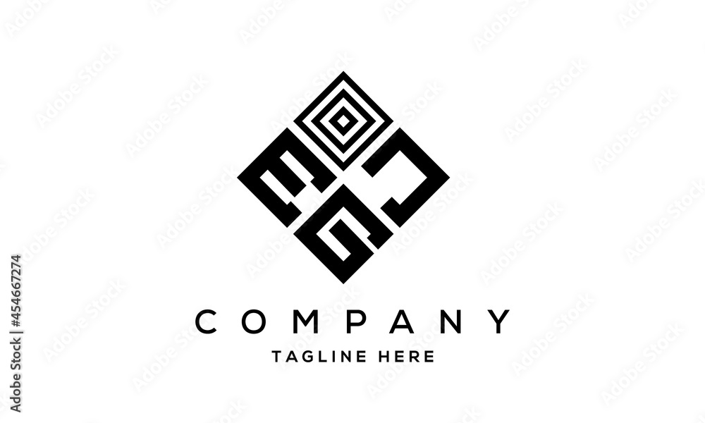 EJG square three latter logo vector EJG square three latter logo vector
