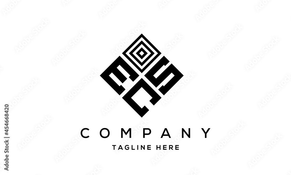 ESC square three latter logo vector ESC square three latter logo vector