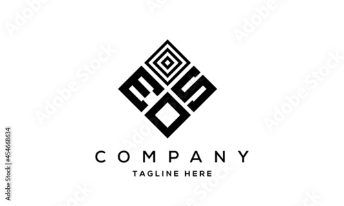 ESO square three latter logo vector