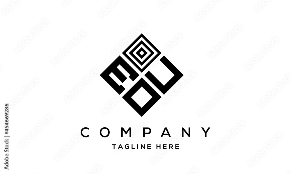 EUO square three latter logo vector EUO square three latter logo vector