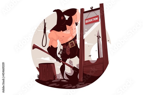 Medieval man executioner
