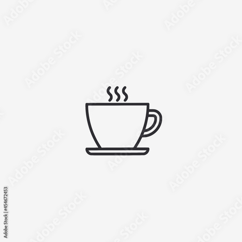 Vector illustration of hot coffee cup icon