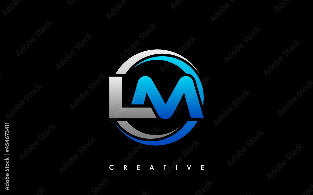 LM Letter Initial Logo Design Template Vector Illustration LM Letter Initial Logo Design Template Vector Illustration