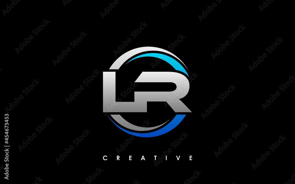 Fototapeta premium LR Letter Initial Logo Design Template Vector Illustration