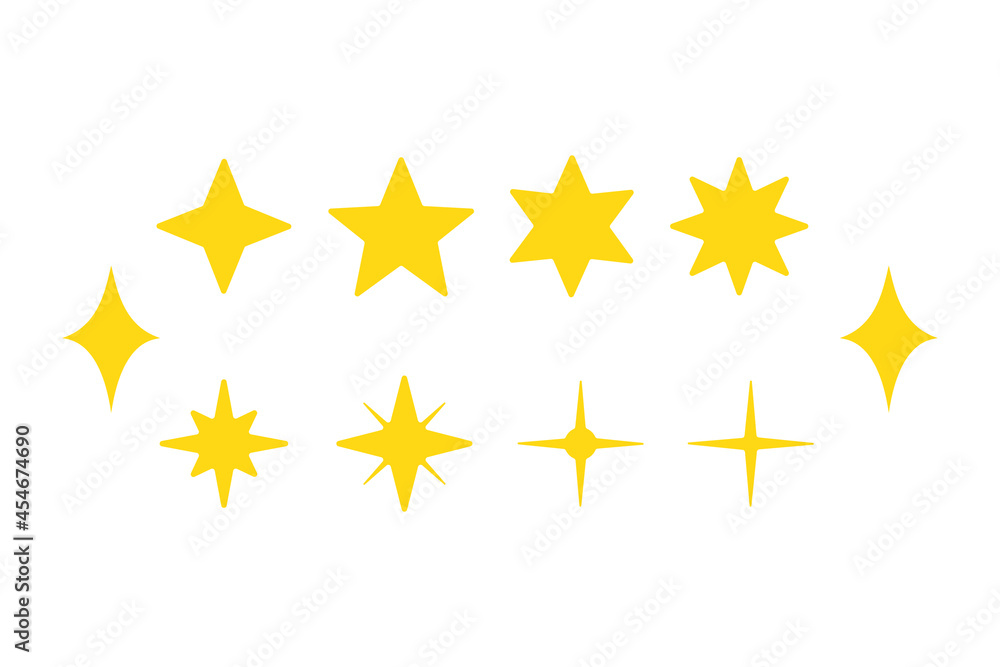 Gold stars with rounded shapes for every taste Gold stars with rounded shapes for every taste