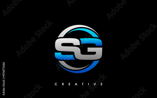 SG Letter Initial Logo Design Template Vector Illustration