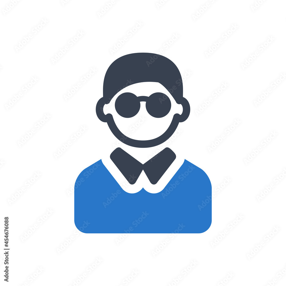 Man with eyeglasses icon vector graphic Man with eyeglasses icon vector graphic