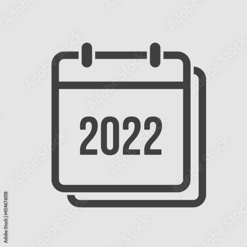 Vector icon calendar year 2022, icon of the year