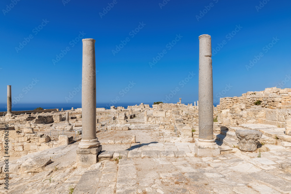 Old ruins of ancient Kourion Greek town, Limassol District. Cyprus