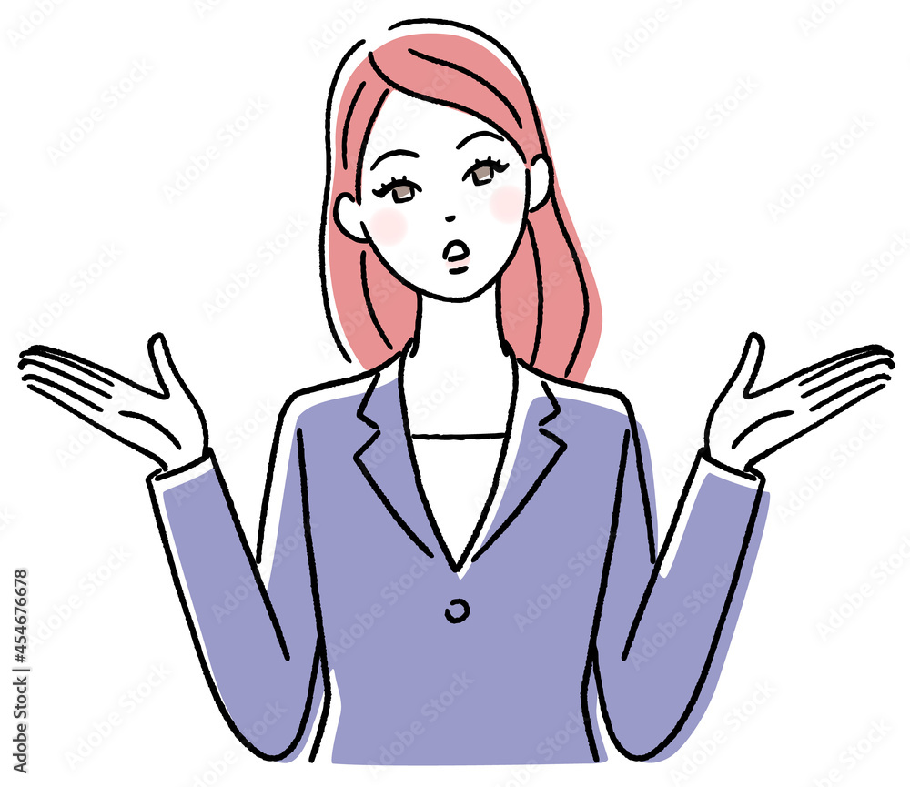 両手を広げる若い女性