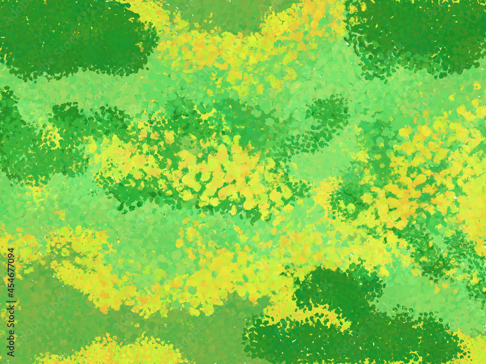 Stippling green and yellow abstract background.