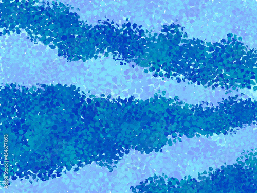 Stippling blue and light blue abstract background.