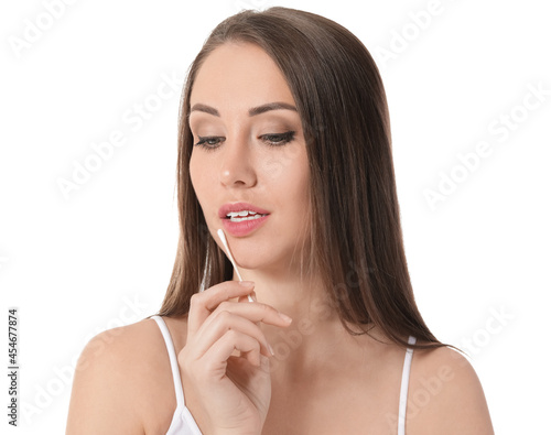 Beautiful young woman with ...