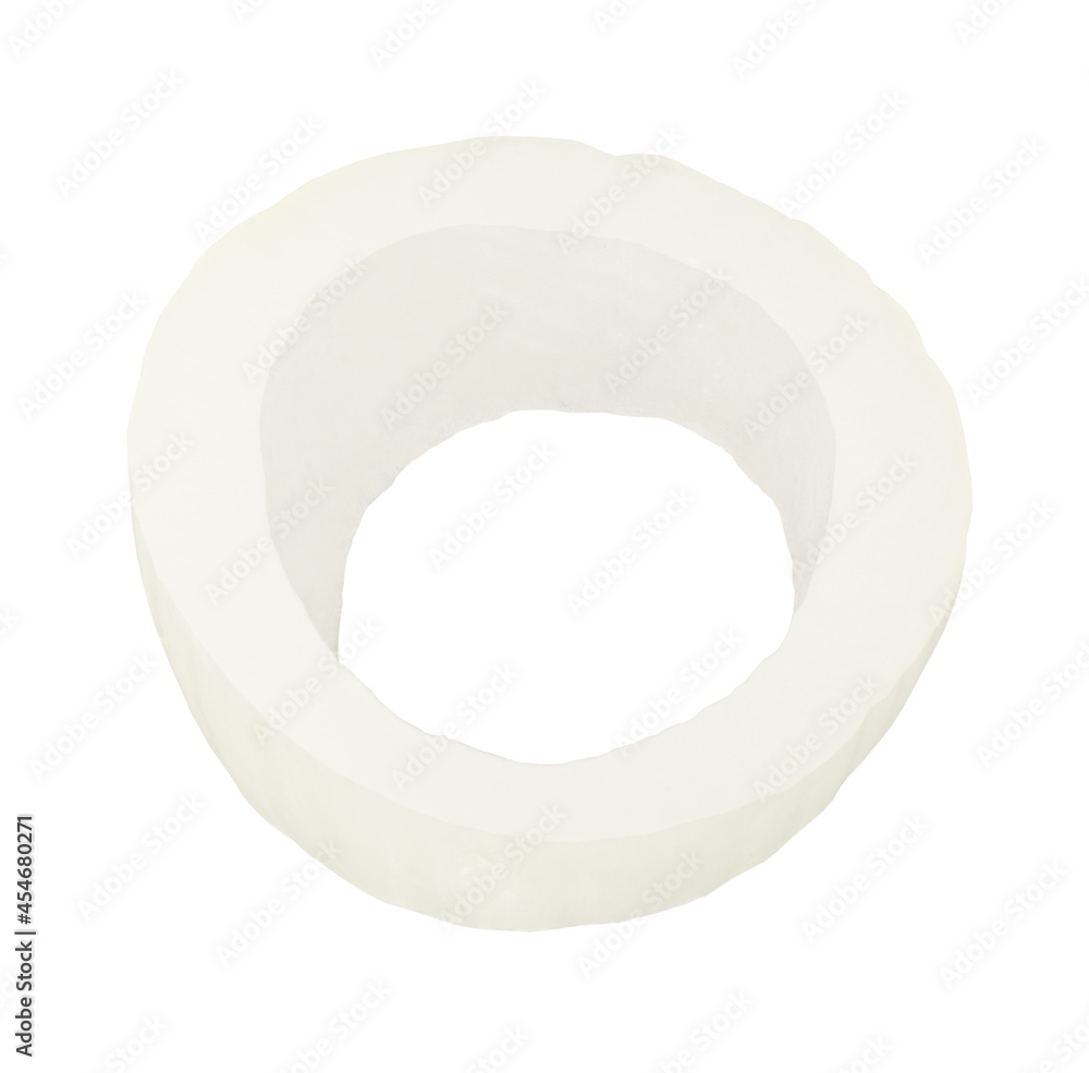 Ring of golden onion isolated on white background. Ring of golden onion isolated on white background.