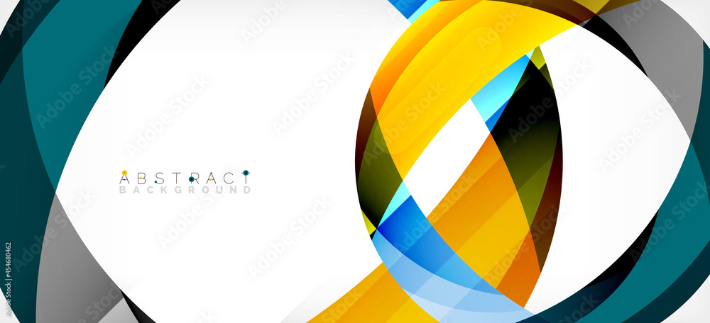 Color circle shapes, minimal geometric background. Trendy dynamic composition. Vector Illustration For Wallpaper, Banner, Background, Landing Page Color circle shapes, minimal geometric background. Trendy dynamic composition. Vector Illustration For Wallpaper, Banner, Background, Landing Page