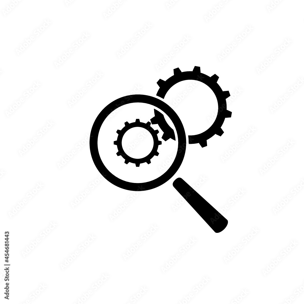 Magnifying glass icon isolated on white background Magnifying glass icon isolated on white background