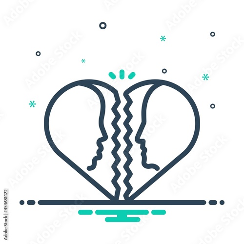 Mix icon for divorce 