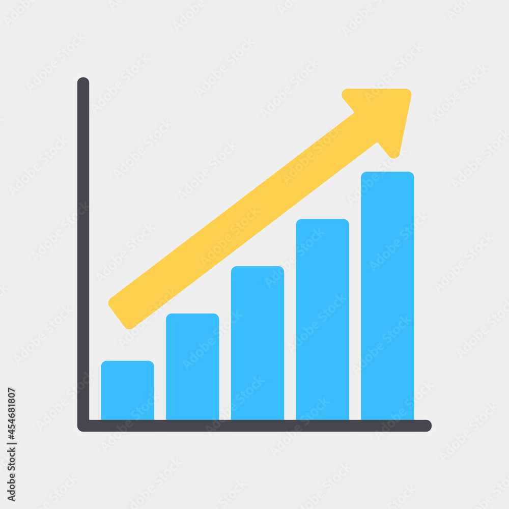 Vector illustration of profit icon in flat style for any projects Vector illustration of profit icon in flat style for any projects