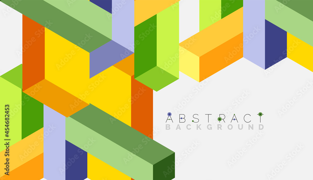 Abstract background. 3d cubes, cubic elements and blocks. Techno or business concept for wallpaper, banner, background, landing page Abstract background. 3d cubes, cubic elements and blocks. Techno or business concept for wallpaper, banner, background, landing page