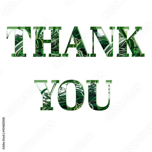 Thank you letters 3d colorful white background