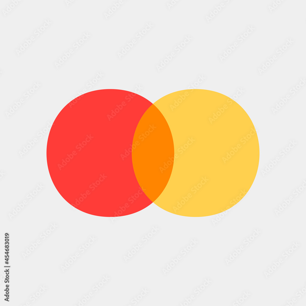 Vector illustration of diagram Venn icon in flat style for any projects