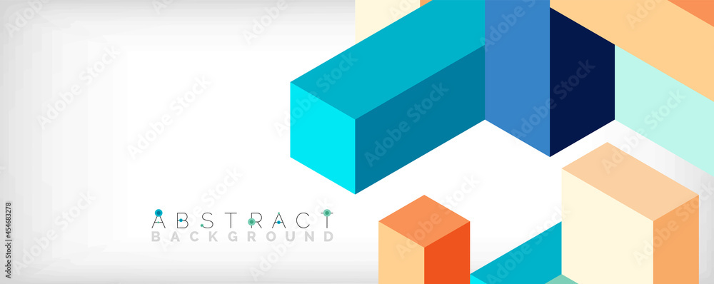 Abstract background. 3d cubes, cubic elements and blocks. Techno or business concept for wallpaper, banner, background, landing page Abstract background. 3d cubes, cubic elements and blocks. Techno or business concept for wallpaper, banner, background, landing page