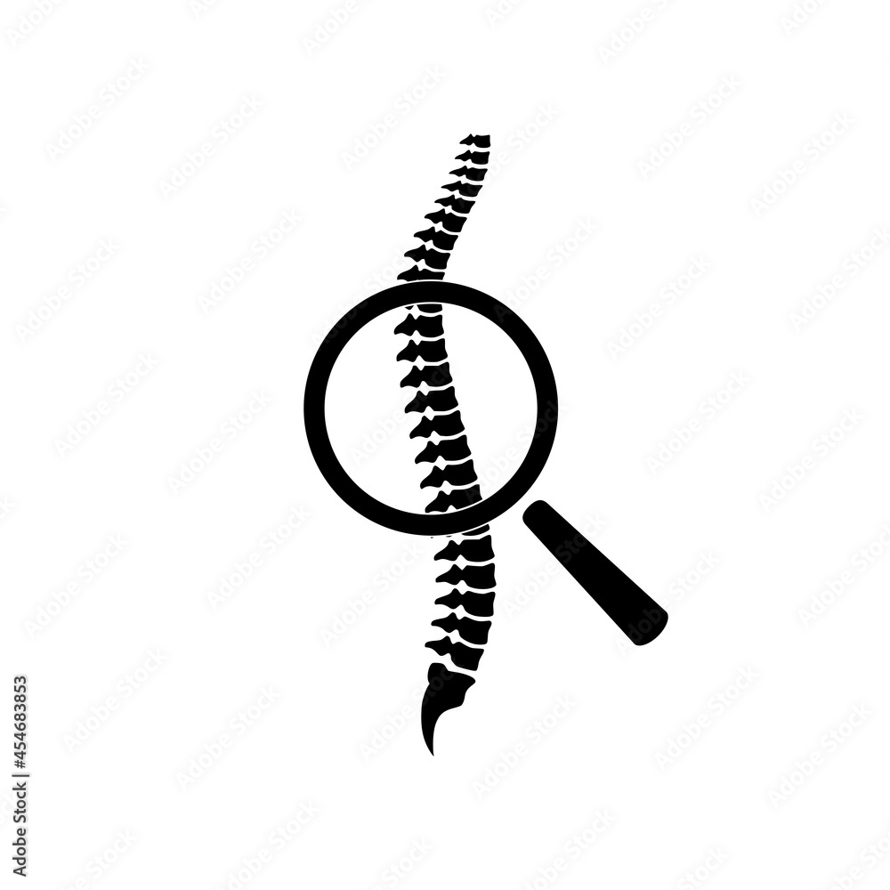 Spine diagnostic icon isolated on white background Spine diagnostic icon isolated on white background
