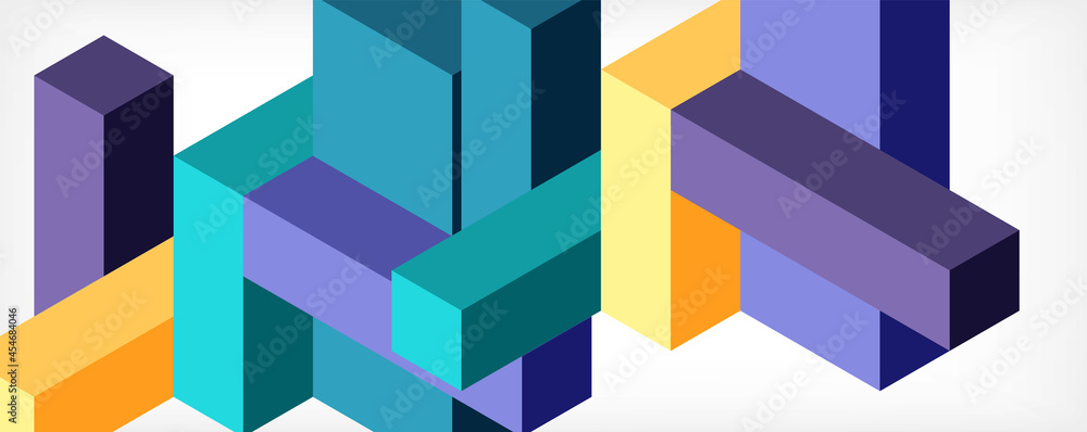 Abstract background. 3d cubes, cubic elements and blocks. Techno or business concept for wallpaper, banner, background, landing page Abstract background. 3d cubes, cubic elements and blocks. Techno or business concept for wallpaper, banner, background, landing page