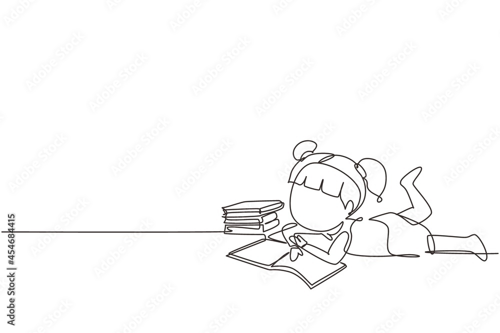 How to draw a girl with books