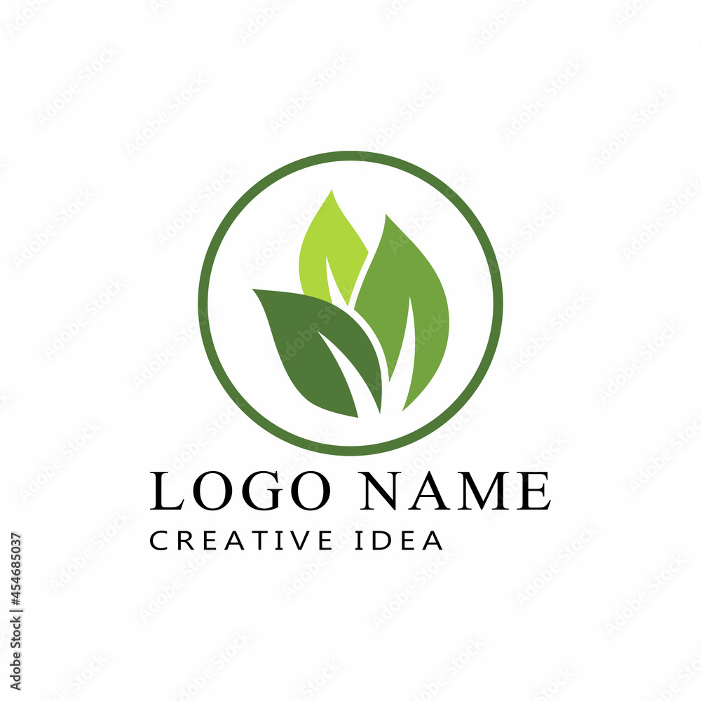 Leaf icon Vector Illustration design Logo template Leaf icon Vector Illustration design Logo template
