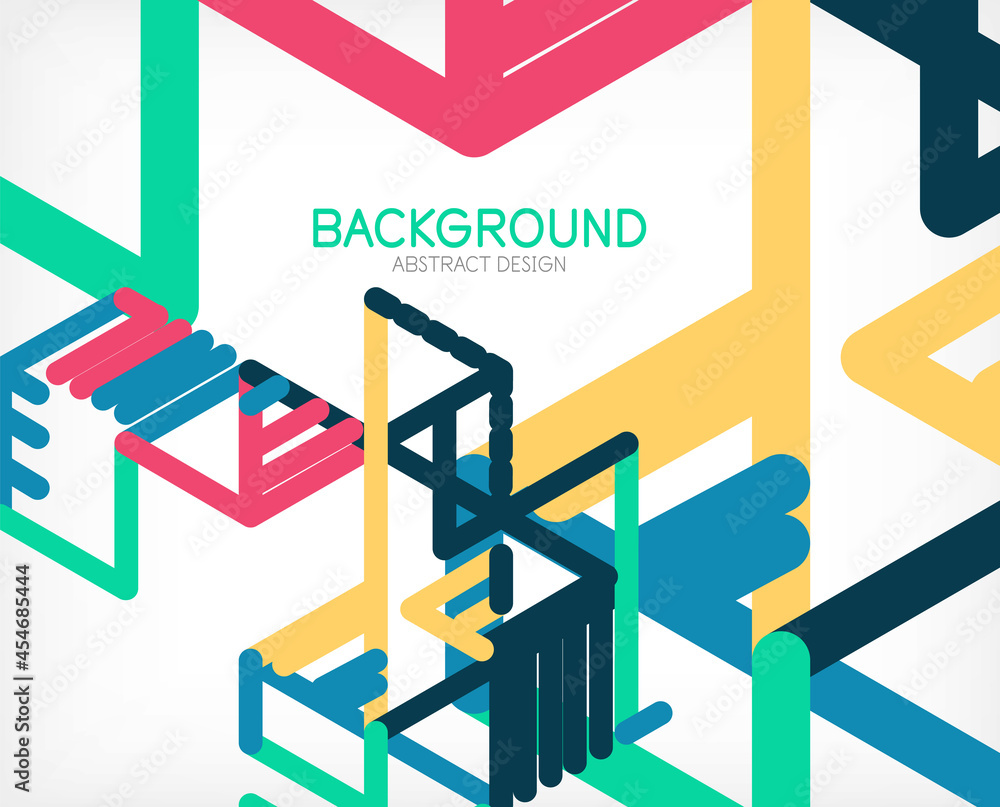 Abstract background. Color lines on white background. Linear abstract composition. Techno or business concept for wallpaper, banner, background, landing page Abstract background. Color lines on white background. Linear abstract composition. Techno or business concept for wallpaper, banner, background, landing page