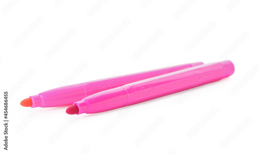 Felt tip pens on white background Felt tip pens on white background