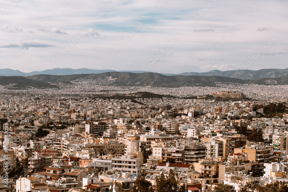 View of Athens from mount Hymettus