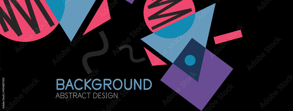 Abstract background. Blocks, lines, triangles, circles composition. Techno or business concept for wallpaper, banner, background, landing page Abstract background. Blocks, lines, triangles, circles composition. Techno or business concept for wallpaper, banner, background, landing page