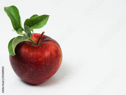 Red apple isolated on the white background.