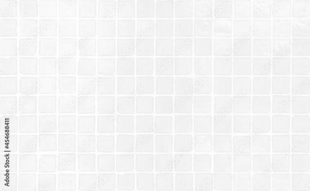 Fototapeta premium Abstract white mosaic tile texture background