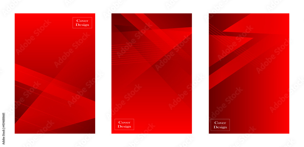set of red cover background