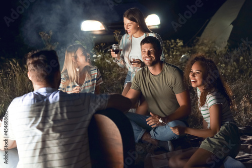 Young people at barbecue pa...