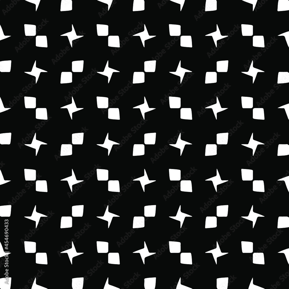 Seamless vector pattern in geometric ornamental style. Black and white pattern.
Seamless vector pattern in geometric ornamental style. Black and white pattern.