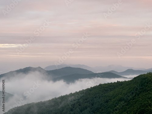 a beautiful view of mountains with clouds at dawn © ACLJ
