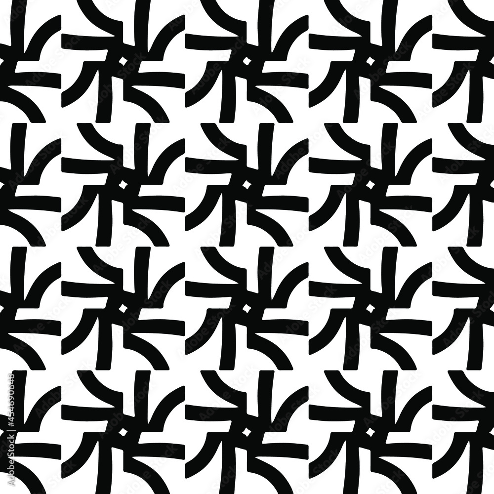 Seamless vector pattern in geometric ornamental style. Black and white pattern. Seamless vector pattern in geometric ornamental style. Black and white pattern.