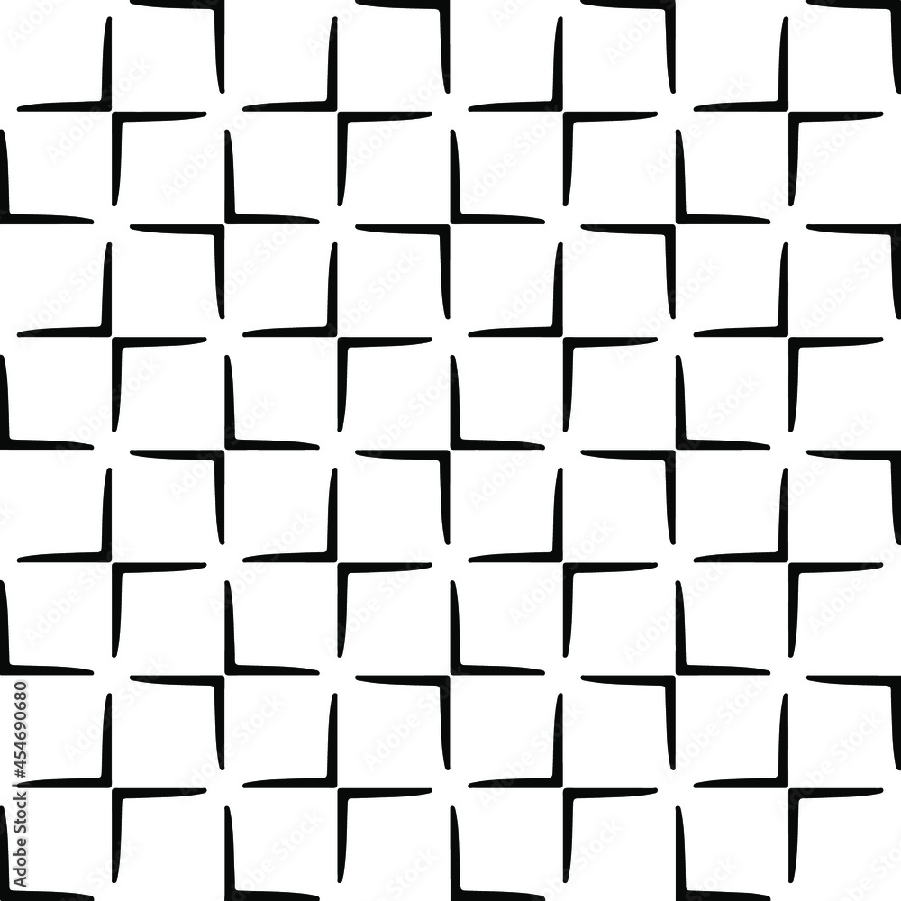 Seamless vector pattern in geometric ornamental style. Black and white pattern. Seamless vector pattern in geometric ornamental style. Black and white pattern.