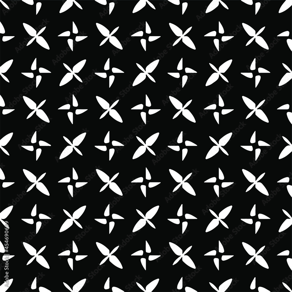 Seamless vector pattern in geometric ornamental style. Black and white pattern. Seamless vector pattern in geometric ornamental style. Black and white pattern.