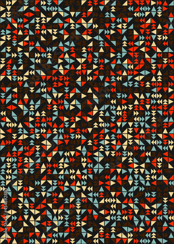 Abstract Geometric Pattern generative computational art illustration