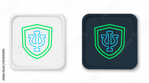 Line Psychology icon isolated on white background. Psi symbol. Mental health concept, psychoanalysis analysis and psychotherapy. Colorful outline concept. Vector
