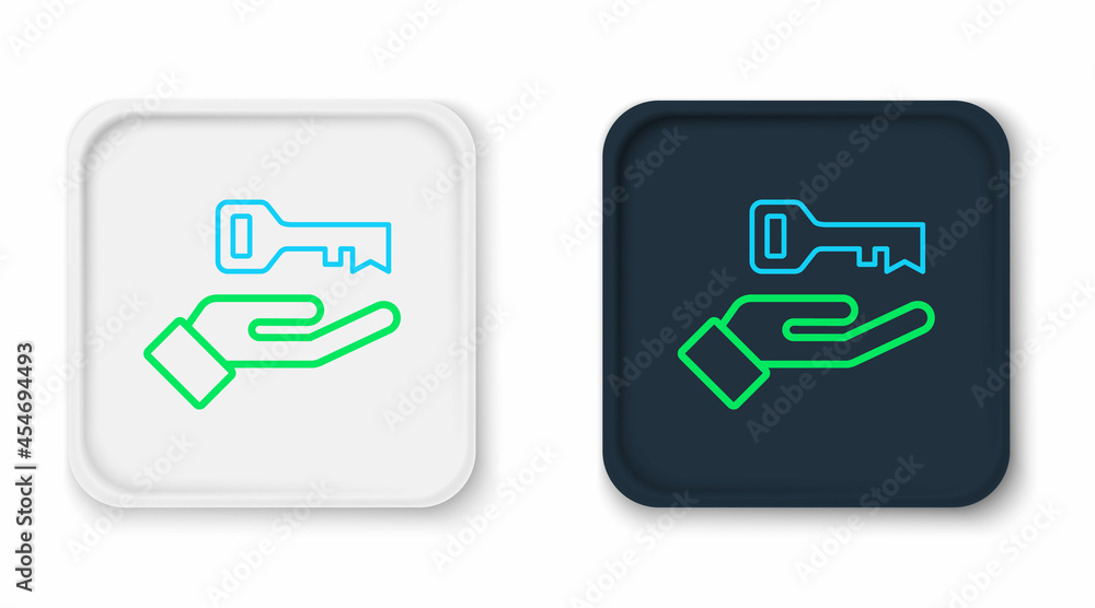 Line Solution to the problem in psychology icon isolated on white background. Key. Therapy for mental health. Colorful outline concept. Vector Line Solution to the problem in psychology icon isolated on white background. Key. Therapy for mental health. Colorful outline concept. Vector