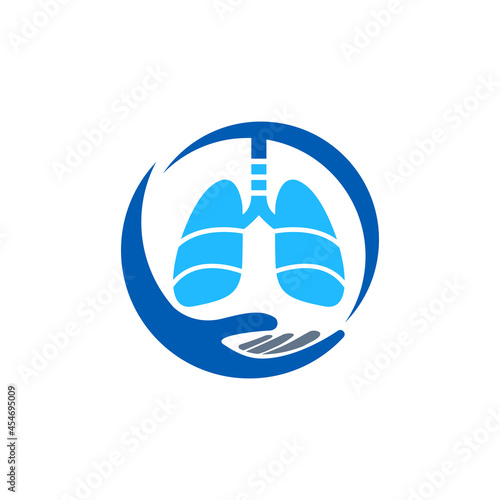 lung care logo design vector inspiration