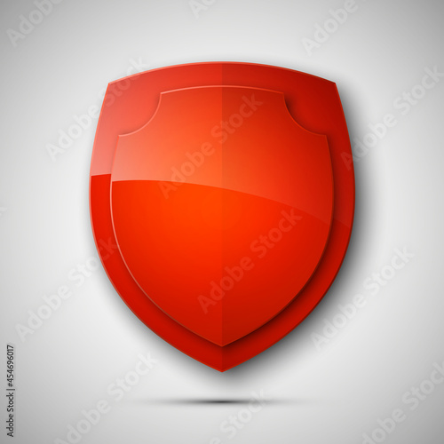 Protected guard shield concept. Safety badge color icon. Privacy colorful banner shield. Security bright label. Defense tag. Presentation shining sticker shape. defense safeguard shield sign