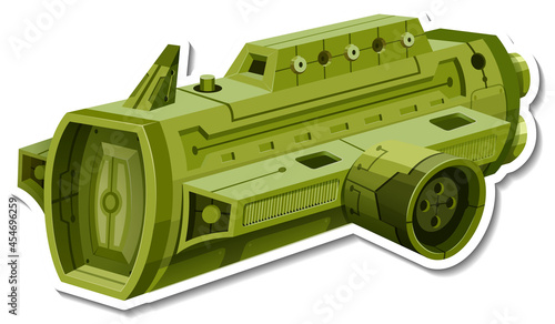 A sticker template with UFO or satellite isolated